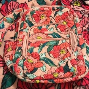 Vera Bradley large pink floral backpack